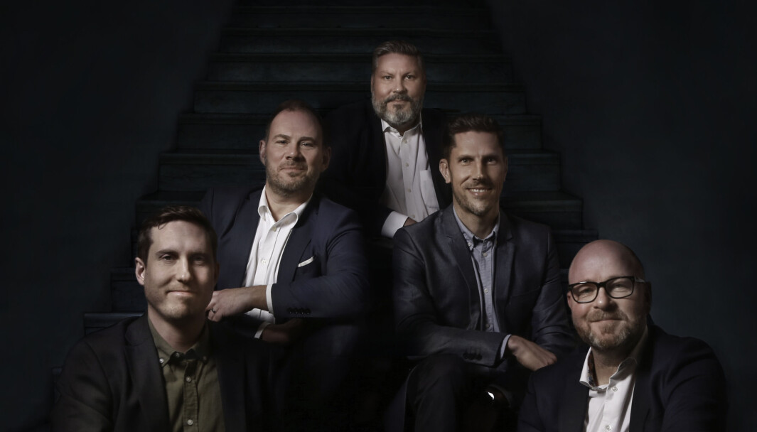 Från vänster Linus Lundevall, Martin Stenke, Michael Jäderlind, Jonas Hyse och Jerker Hörstedt Från vänster Linus Lundevall, Martin Stenke, Michael Jäderlind, Jonas Hyse och Jerker Hörstedt