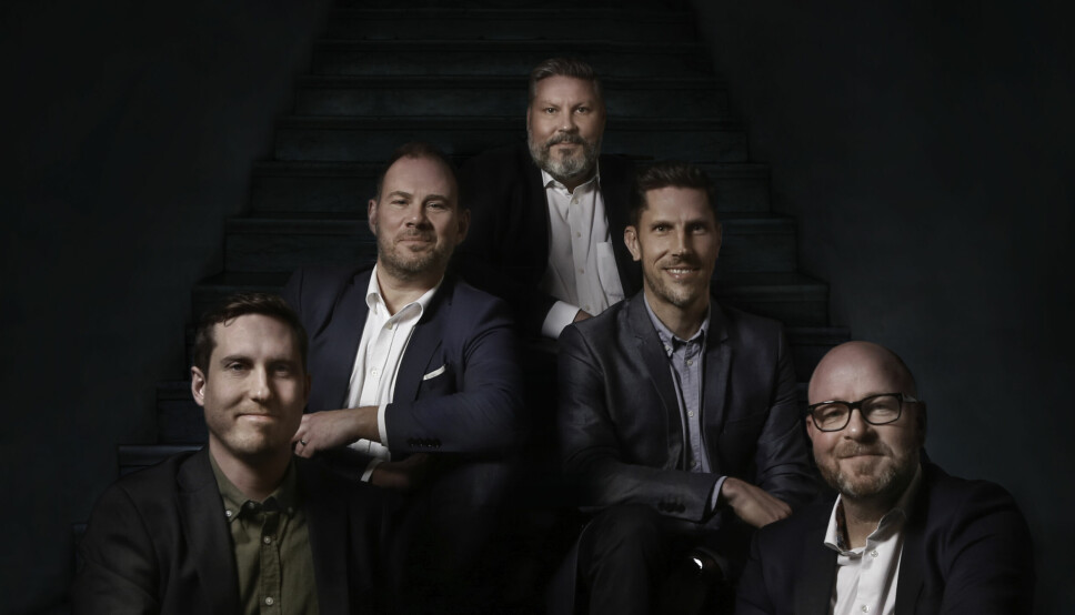 Från vänster Linus Lundevall, Martin Stenke, Michael Jäderlind, Jonas Hyse och Jerker Hörstedt