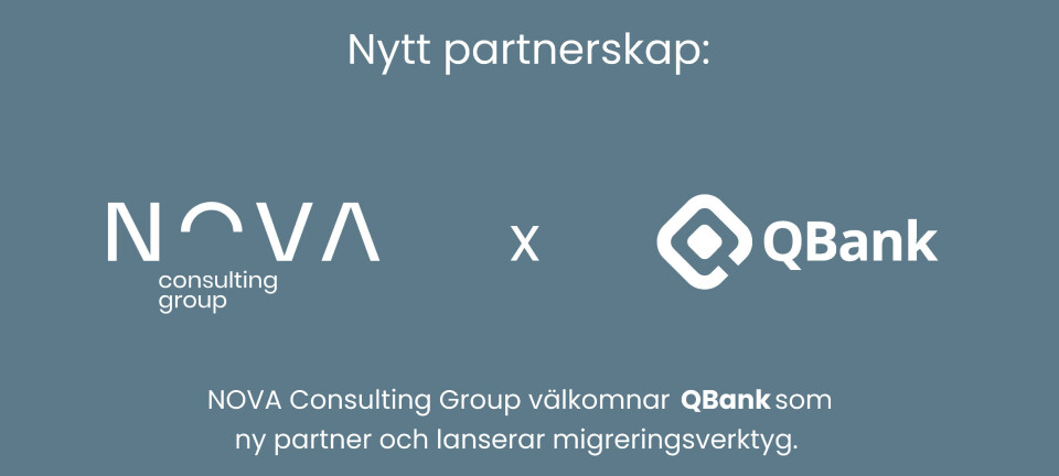 NOVA Consulting Group inleder partnerskap med QBank och lanserar migreringsverktyg